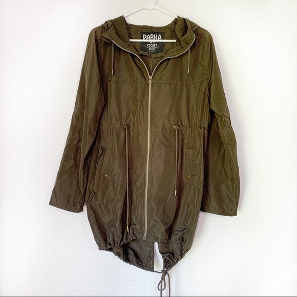 Parka in a Pocket Olive Green Sz M Utility Jacket - Picture 1 of 6